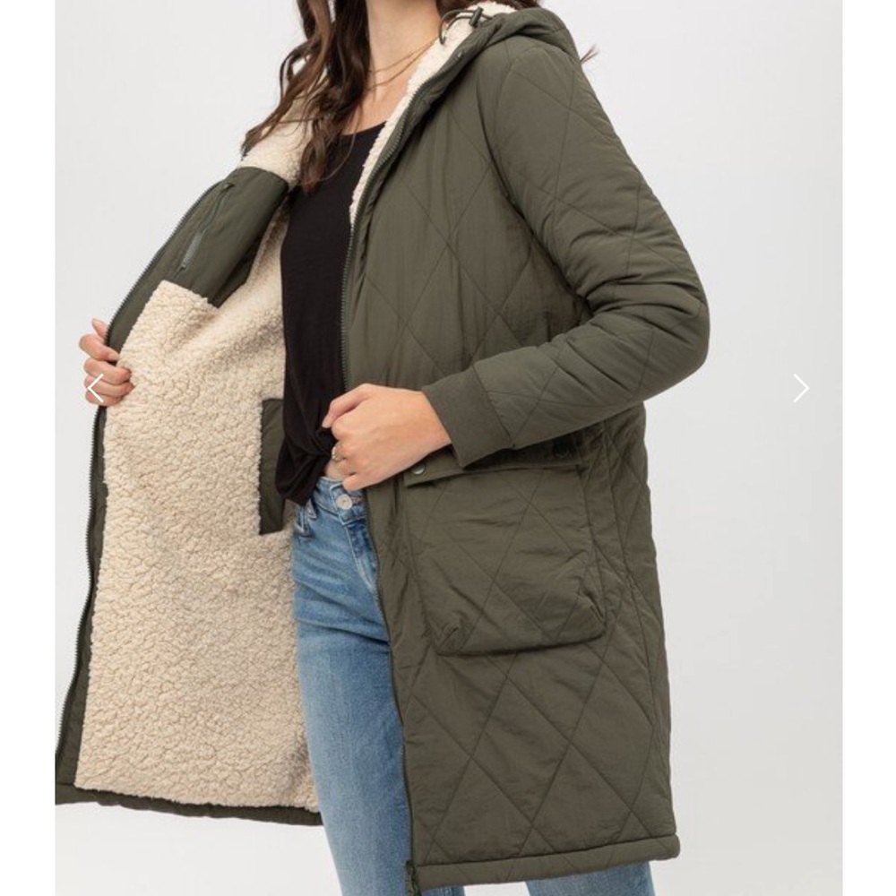 Reversible Sherpa quilted jacket